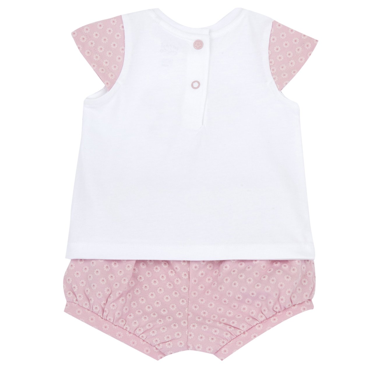 Conjunto con camiseta con conchas y pantalones cortos con flores Chicco - 1