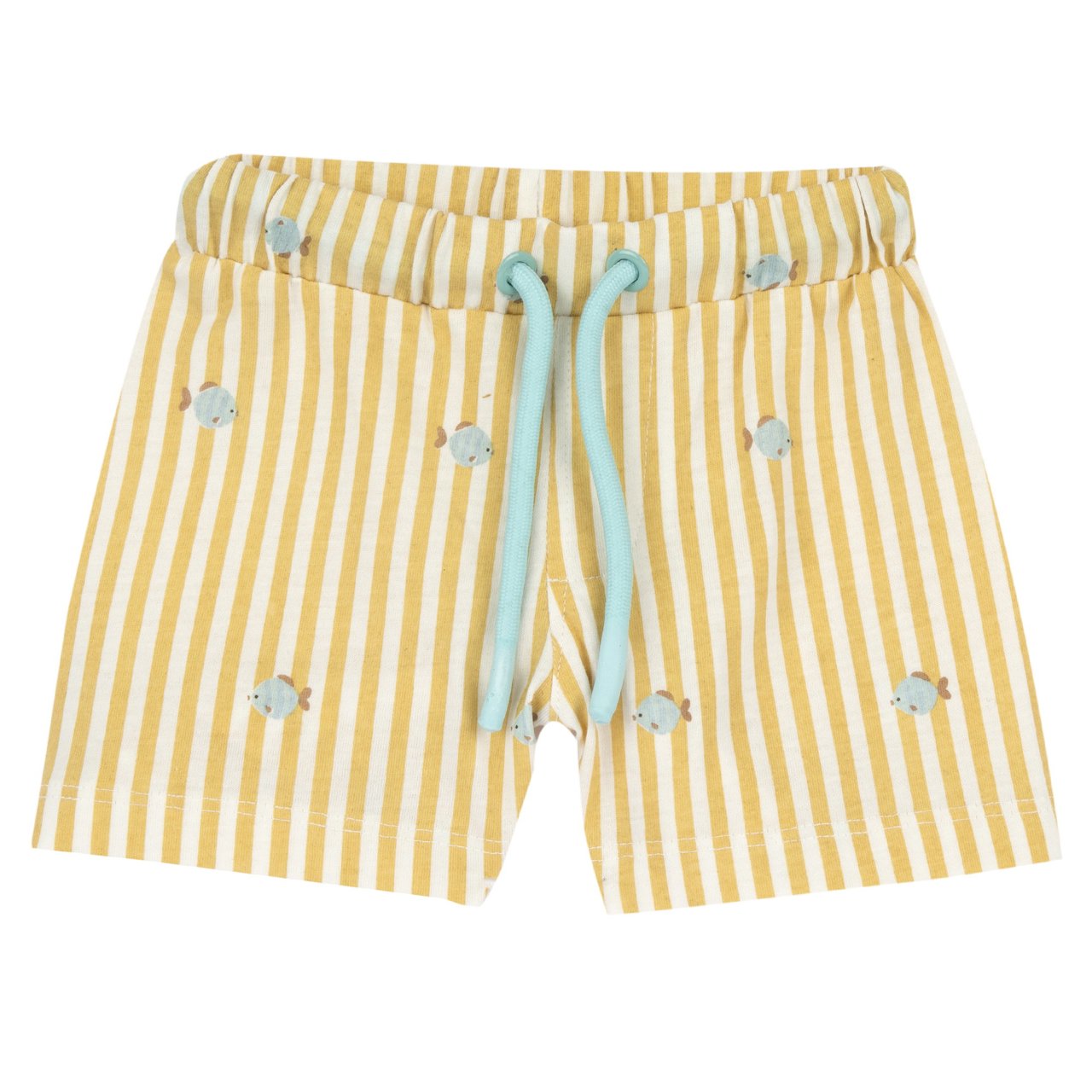 Conjunto de camiseta con pez y pantalones cortos a rayas y peces Chicco - 2