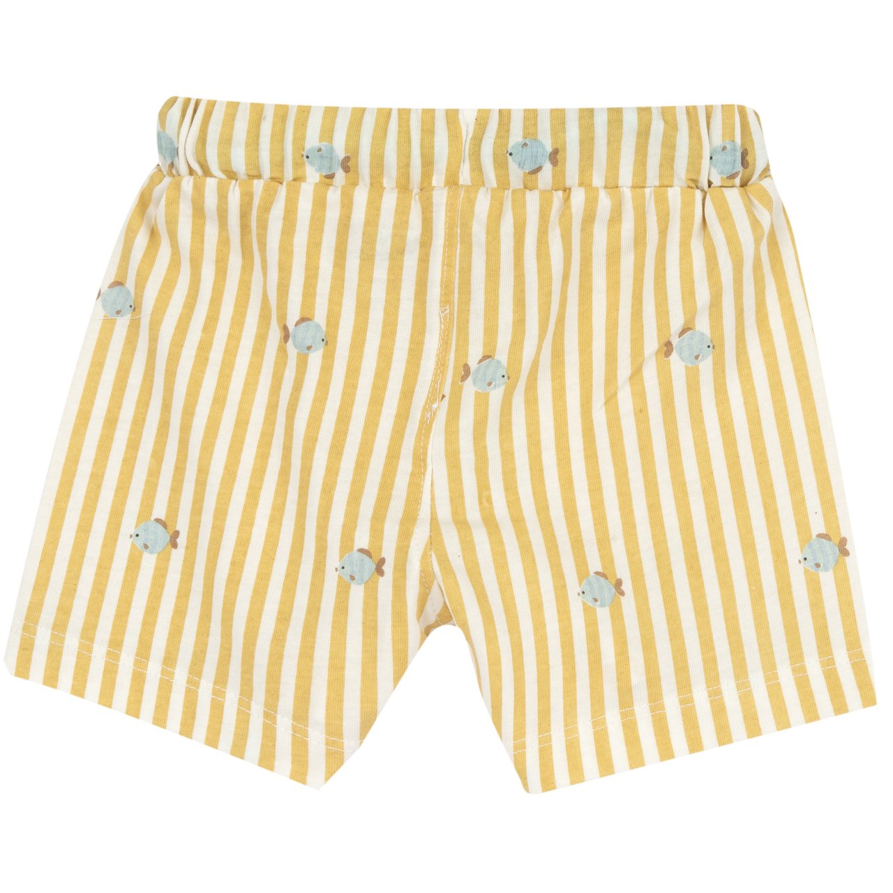 Conjunto de camiseta con pez y pantalones cortos a rayas y peces Chicco - 3