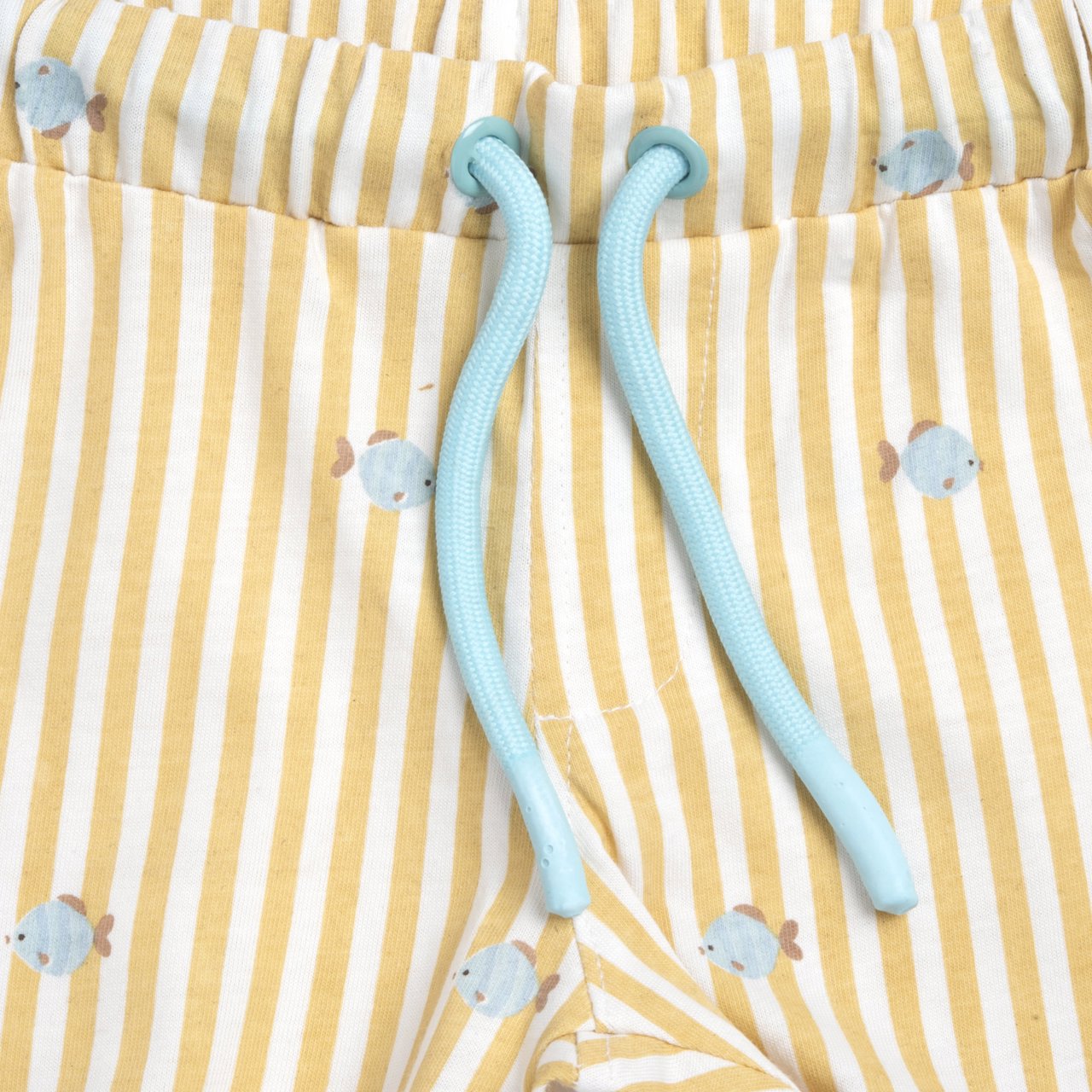 Conjunto de camiseta con pez y pantalones cortos a rayas y peces Chicco - 4