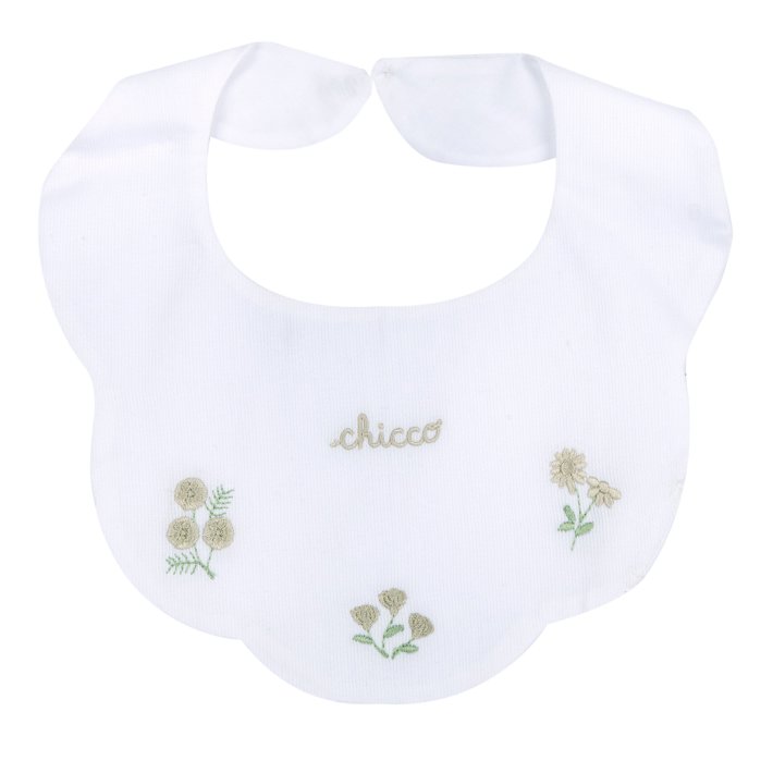 Babete com bordado de flores