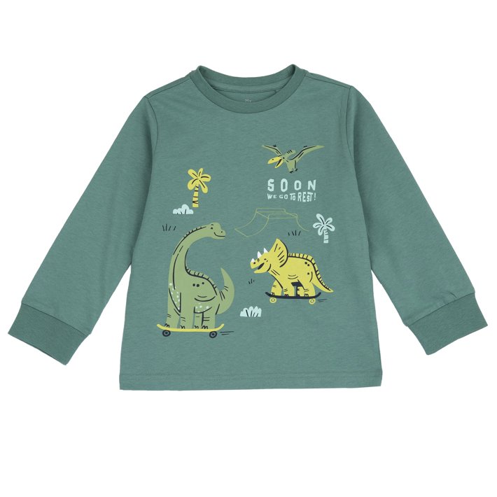 T-shirt de pyjama &agrave; manches longues avec dinosaure