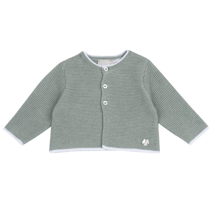 Cardigan de punto verde