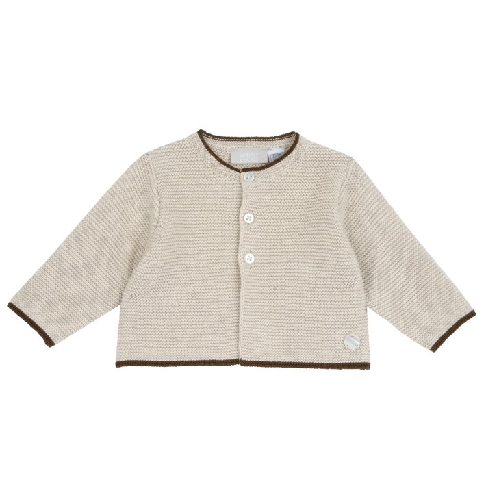 Cardigan de punto beige