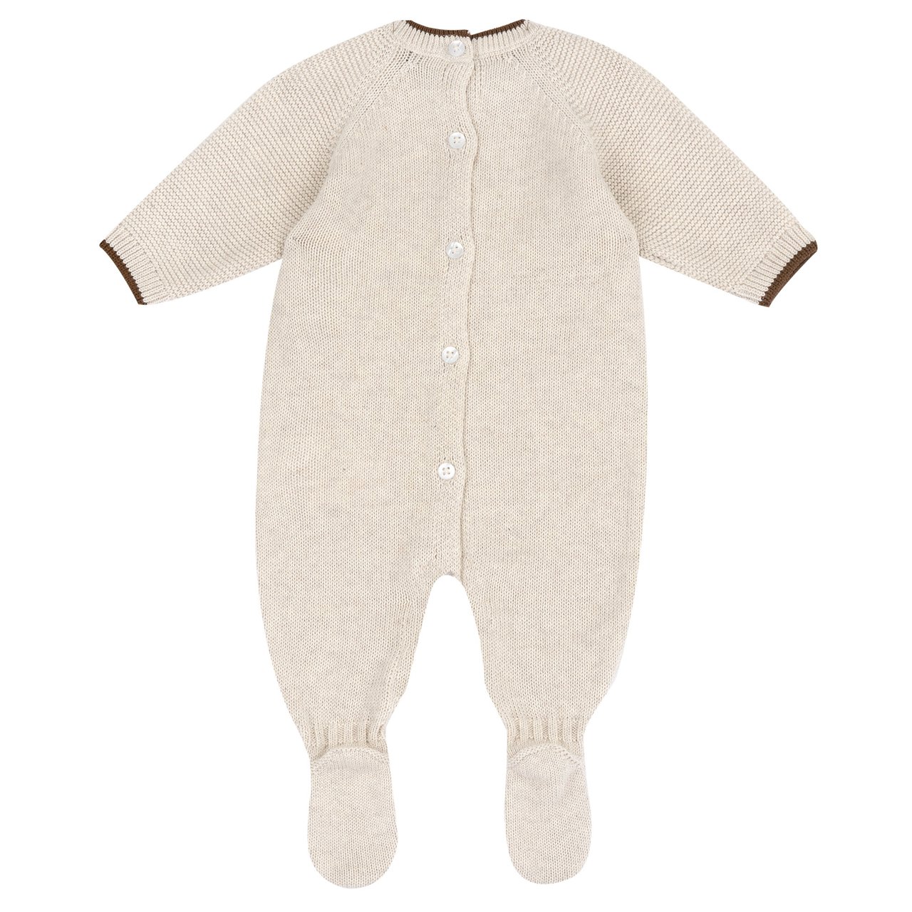 Pelele en malla beige con osito Chicco - 1