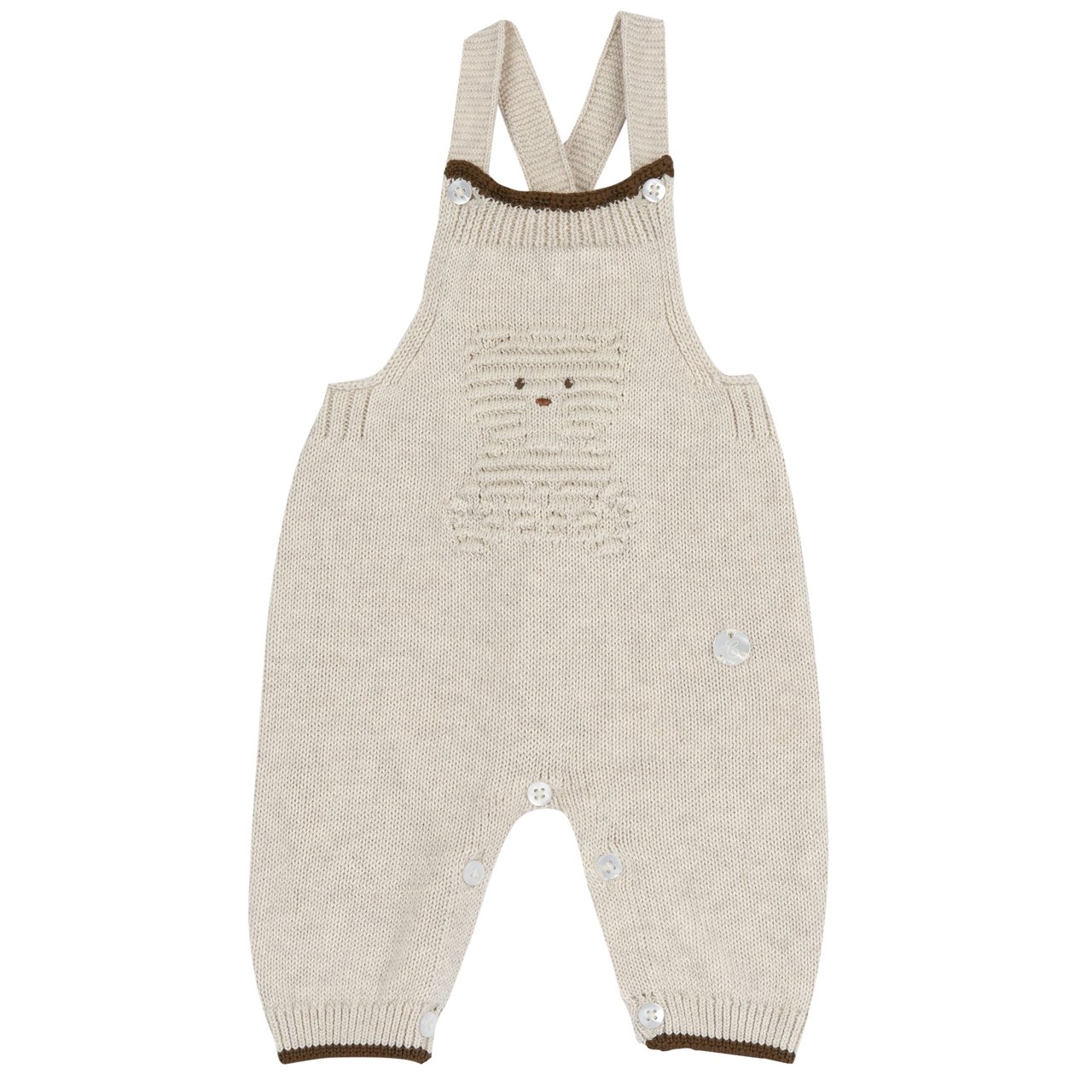 Peto largo de malla beige con osito Chicco - 0