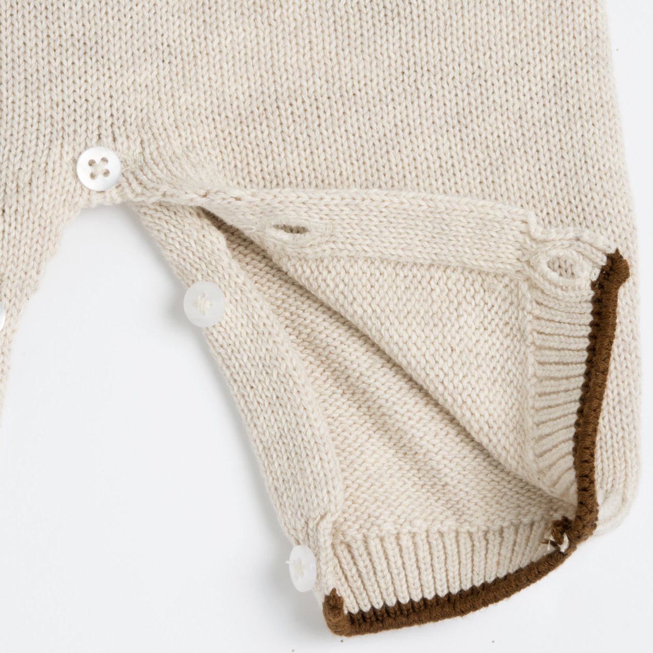 Peto largo de malla beige con osito Chicco - 2