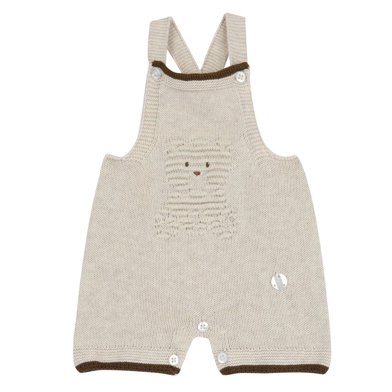 Peto corto de malla beige con osito Chicco - 0