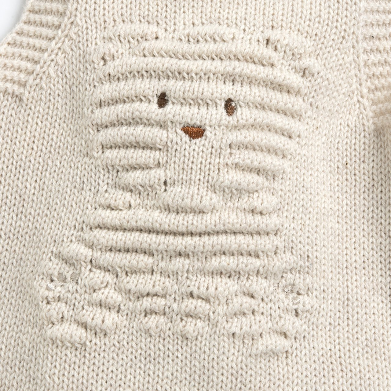 Peto corto de malla beige con osito Chicco - 4