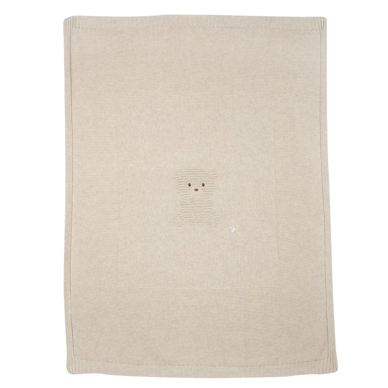 Manta de punto beige con osito Chicco - 0