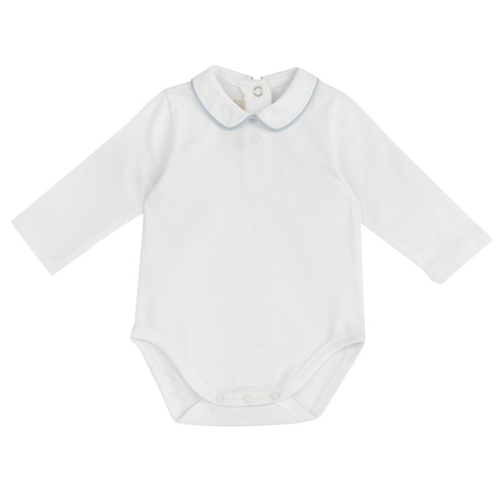 Body Exterior com Gola com Detalhe Azul