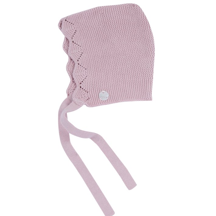 Gorro de malha cor-de-rosa