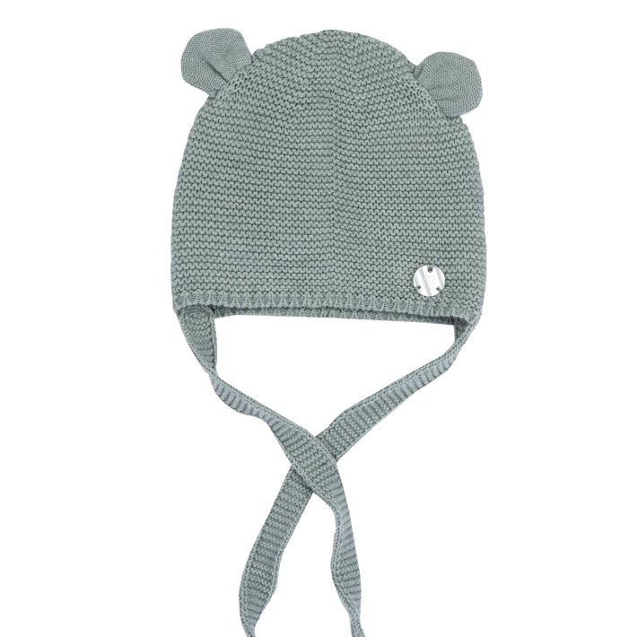Gorro de malha com orelhinhas