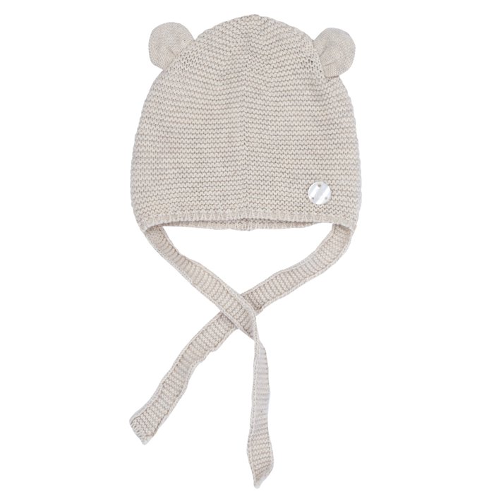 Gorro de malha com orelhinhas
