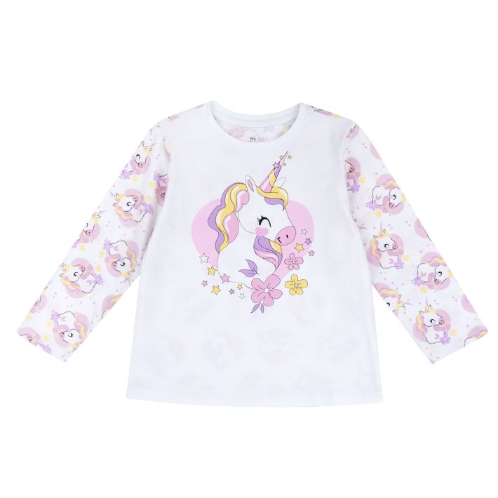 Maglietta pigiama manica lunga Unicorno