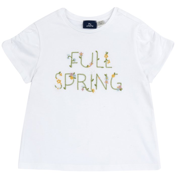 Maglietta manica corta con ricamo