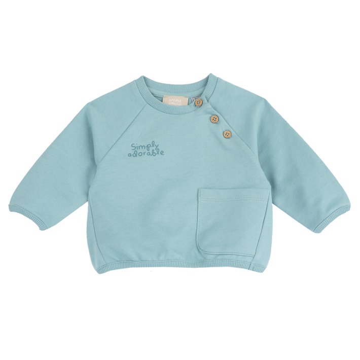 Camisola azul com frase