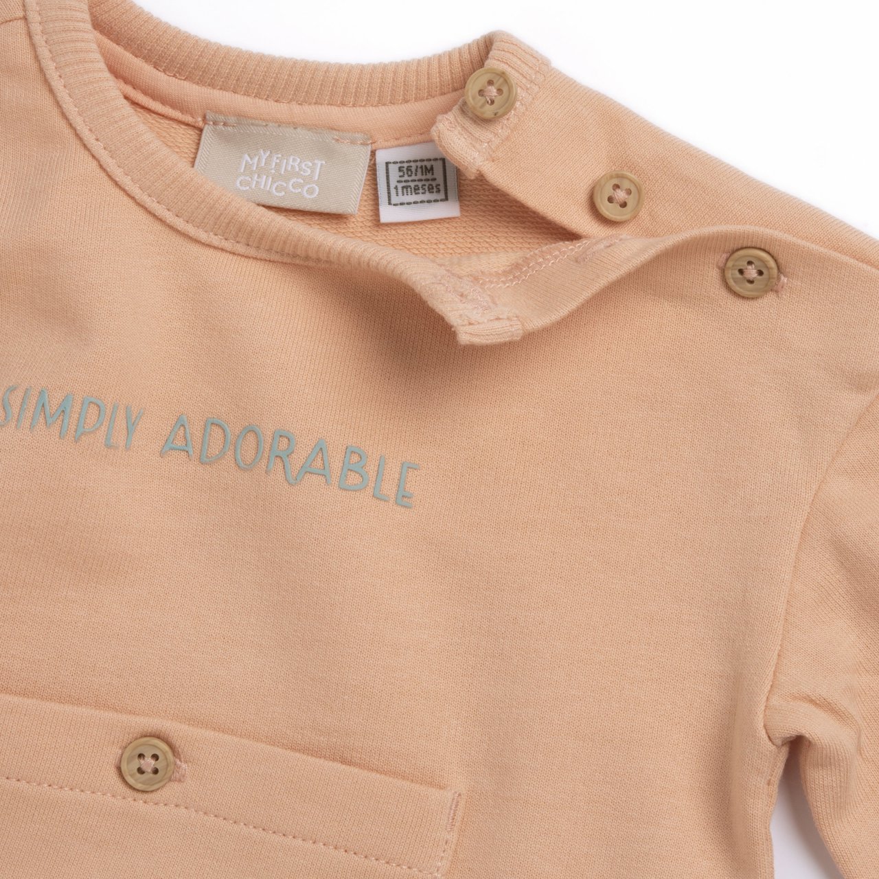 Felpa tinta unita con grafica Chicco - 2