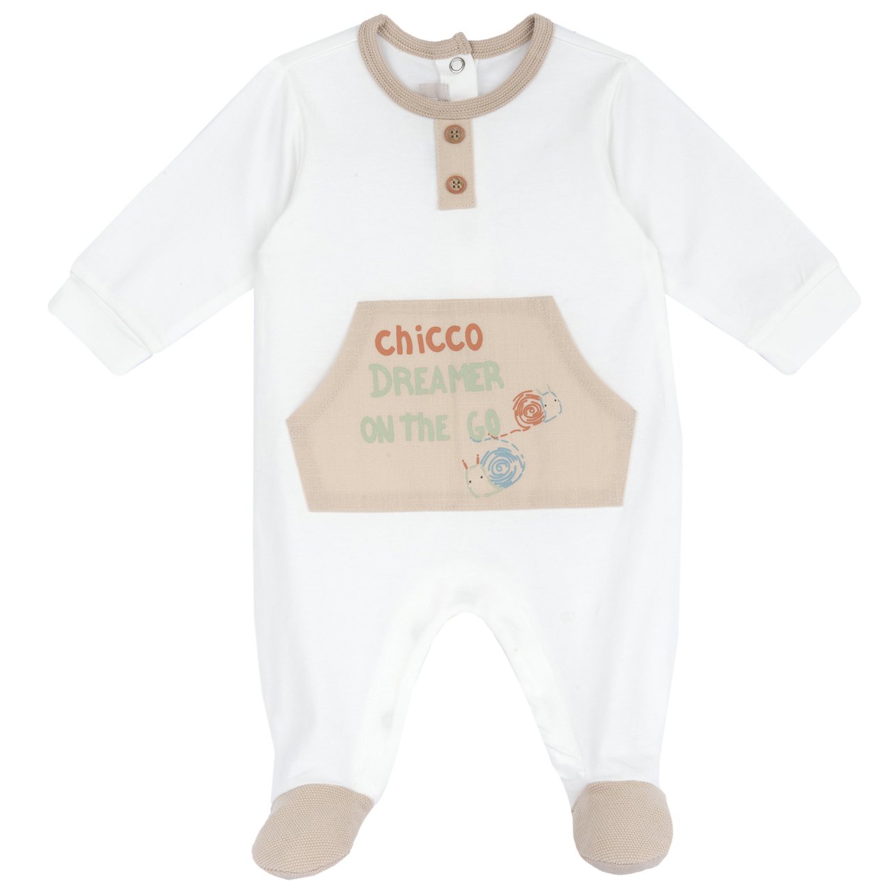 Tutina girocollo aperta interno gamba Chicco - 0