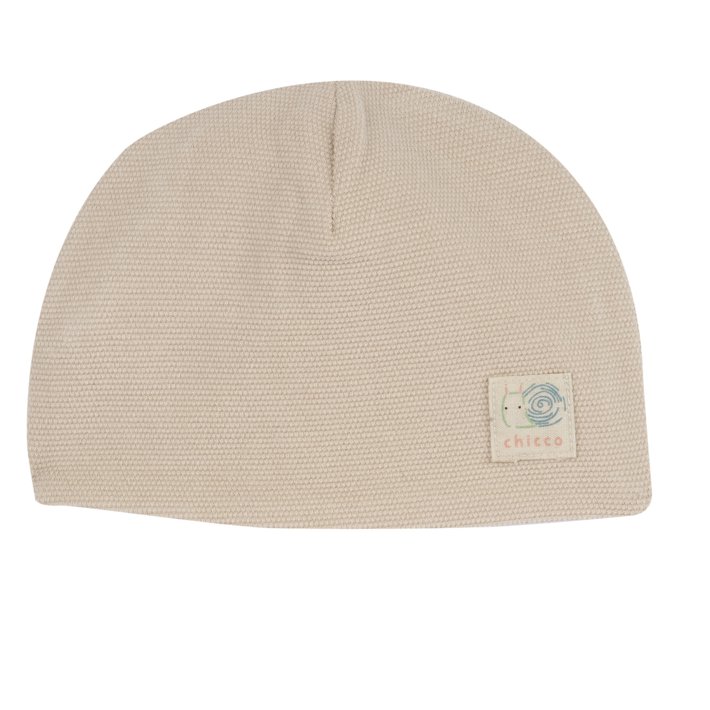 Gorro de malha com pequeno caracol