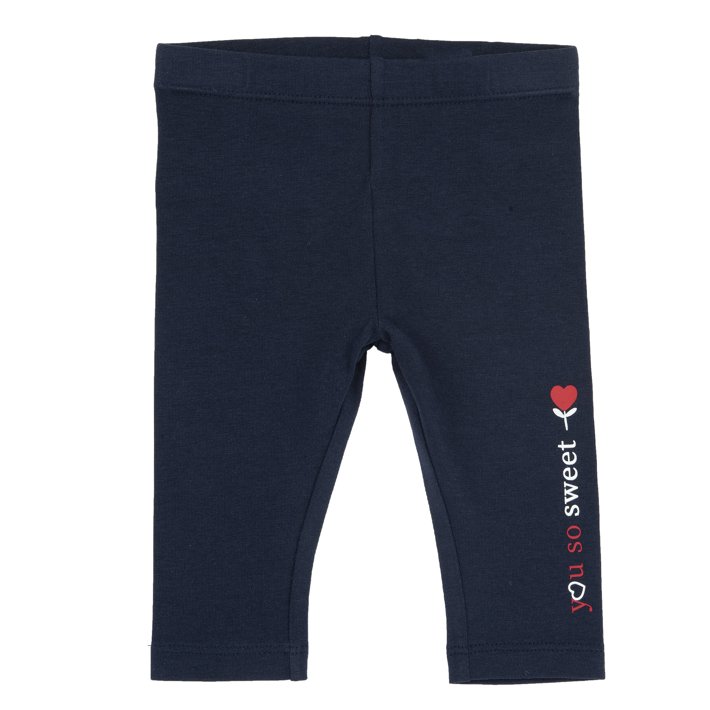 Leggings azul escuro com frase