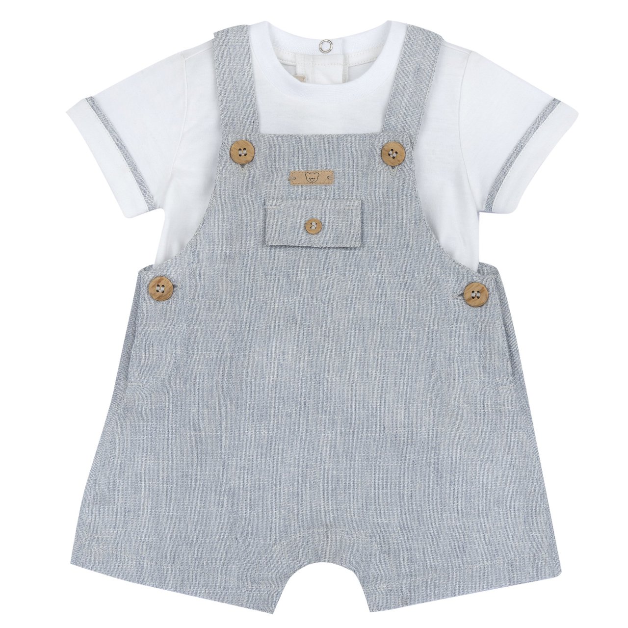 Conjunto de camiseta de manga corta y peto corto Chicco - 0