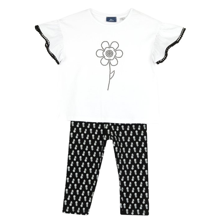 Completo maglietta manica corta e leggings lunghezza polpaccio