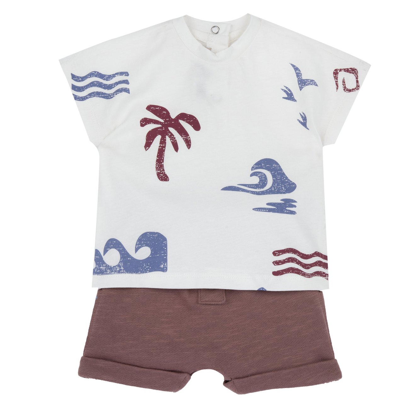 Chicco Completo In Cotone: T-shirt E Pantaloncini baby-jongens overall Chicco Completo In Cotone: T-shirt E Pantaloncini baby-jongens overall
