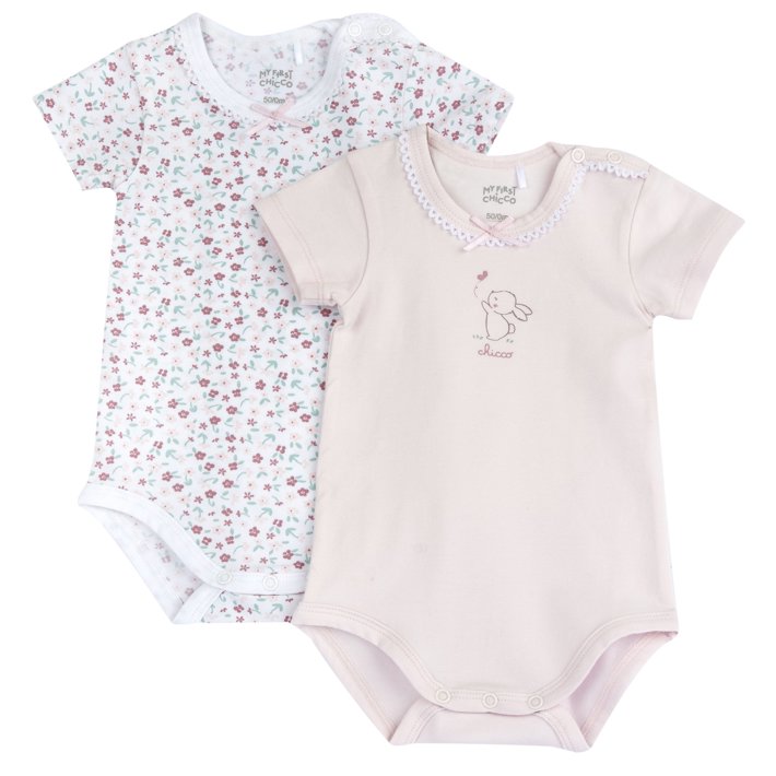 Conjunto Bodies Coelhinho e Flores