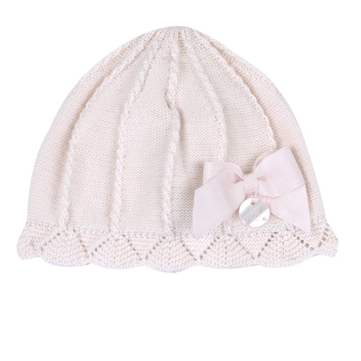 Gorro de malha com laço