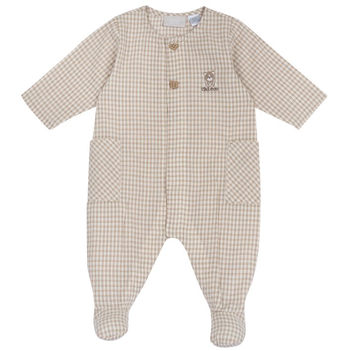 Babygrow Quadradinhos e Ursinhos