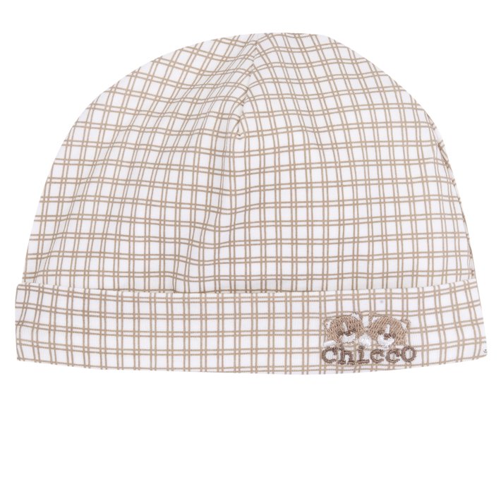 Gorro com padrão de quadradinhos