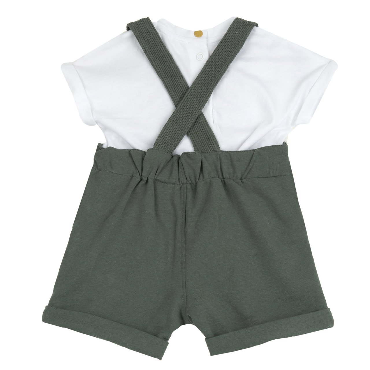 Conjunto camiseta con animales y peto corto Chicco - 1