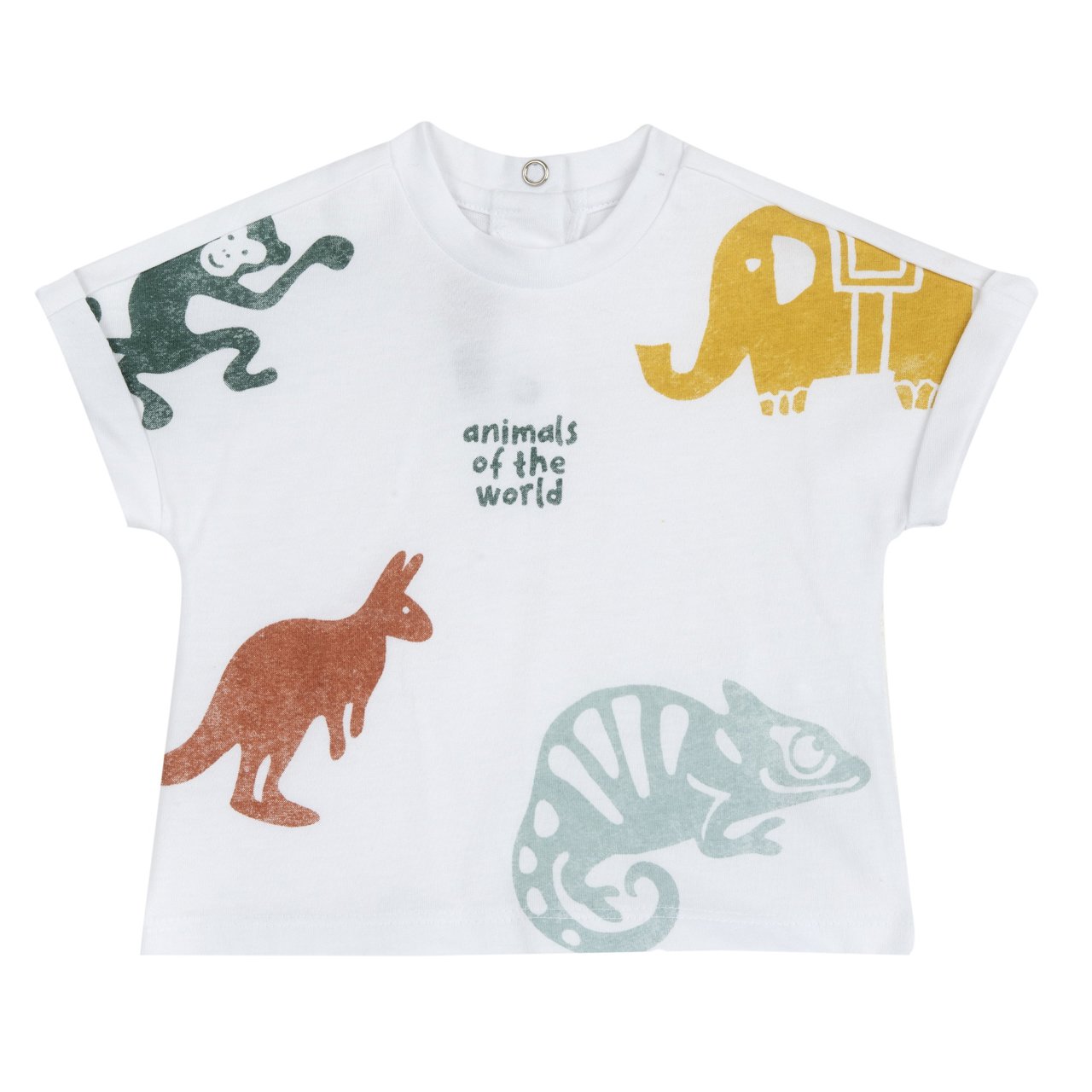 Conjunto camiseta con animales y peto corto Chicco - 2