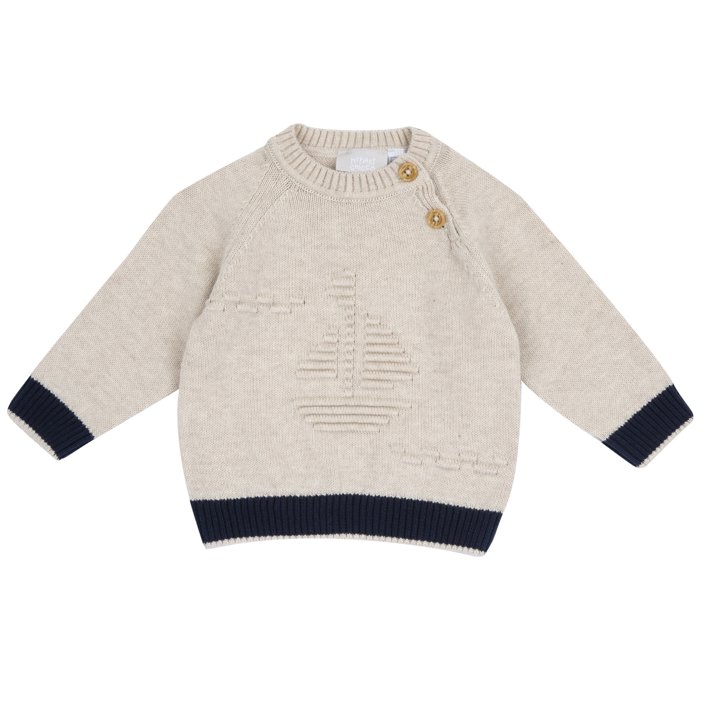 Camisola bege com barco