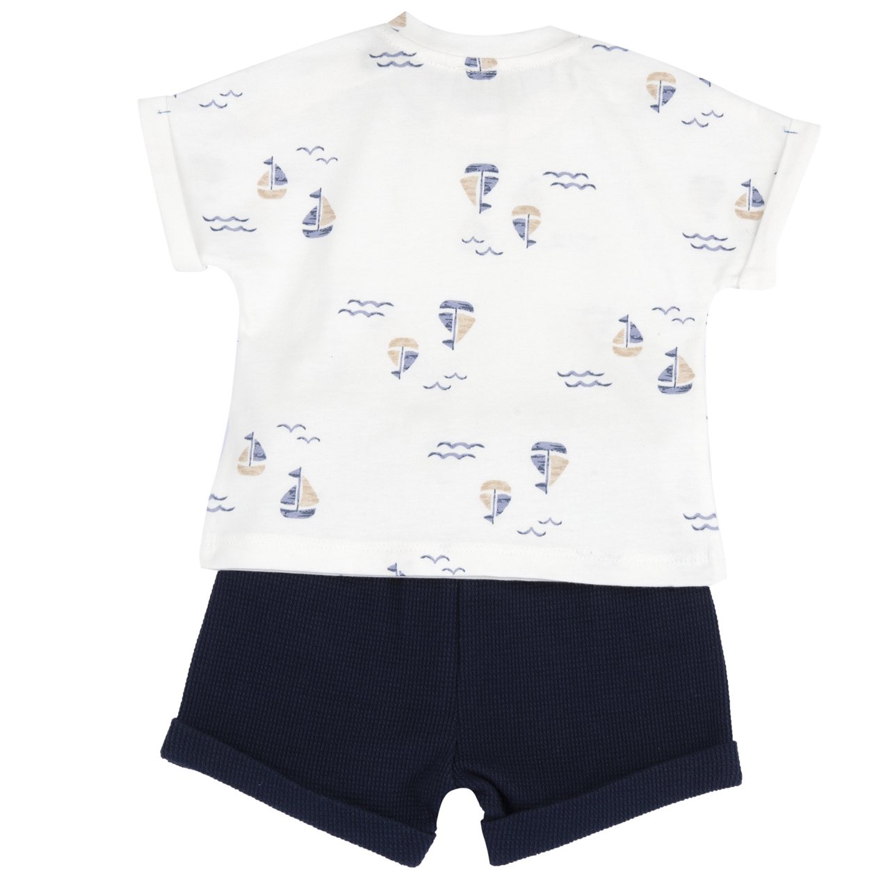 Conjunto de camiseta con barquitos y pantalones cortos Chicco - 1