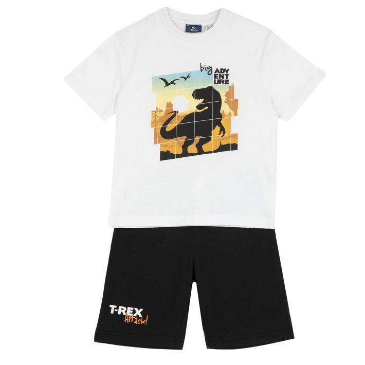 Set met T-shirt en korte broek Dinosaurus