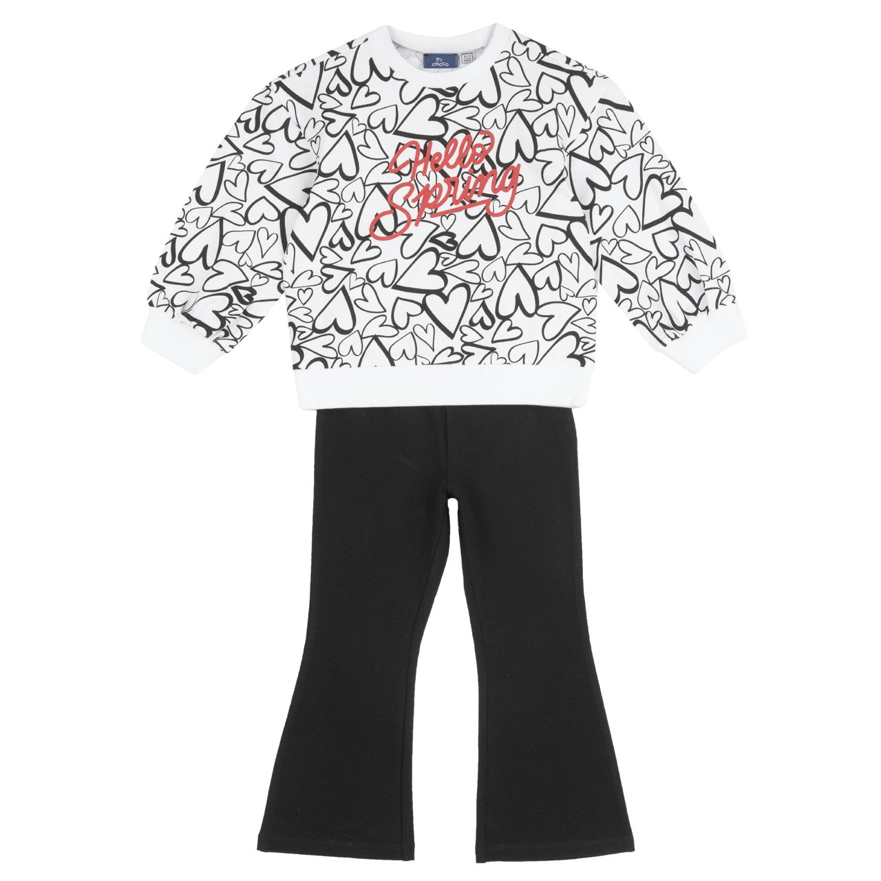 Ensemble sweat-shirt col rond et pantalon &eacute;vas&eacute; Chicco - 0