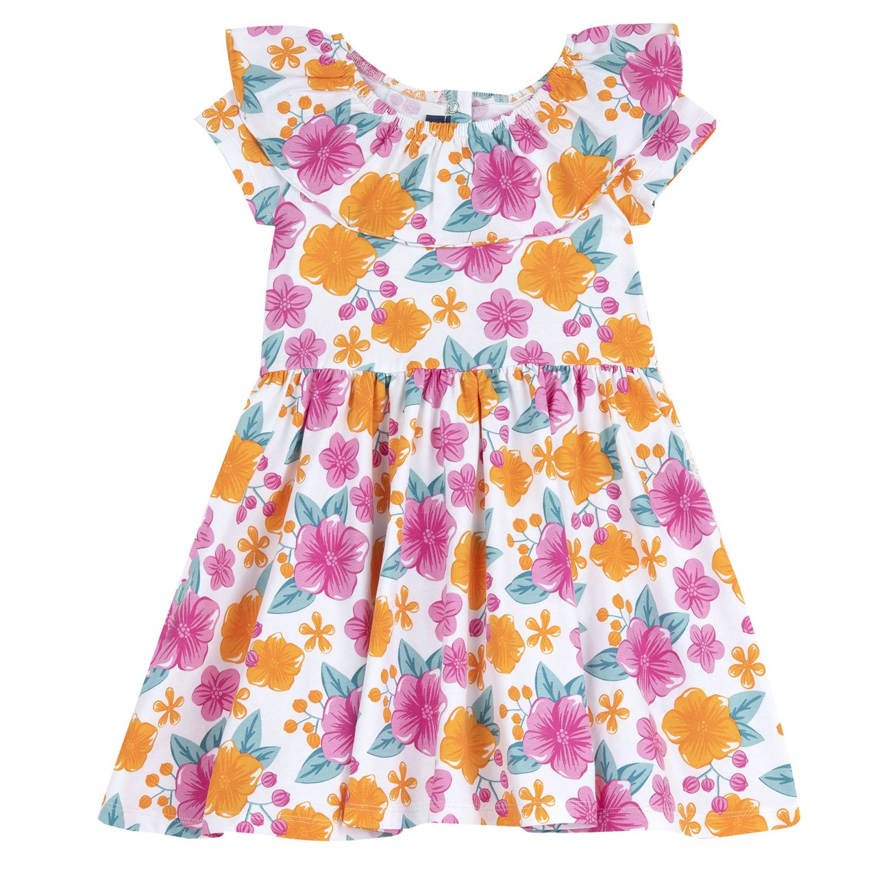 Jurk met korte mouwen en fantasieprint Chicco - 0