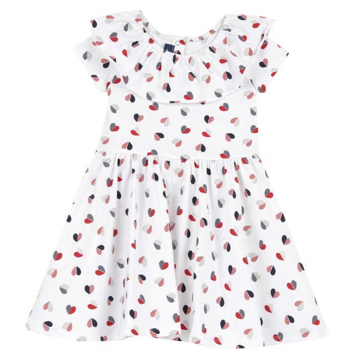 Jurk met korte mouwen en fantasieprint