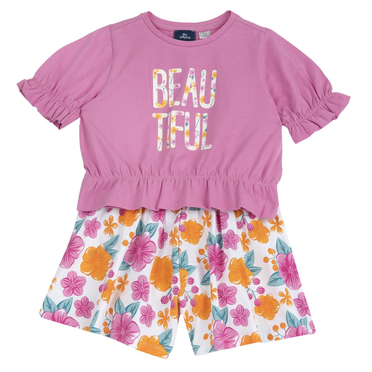 Set met T-shirt en korte broek, fantasie Chicco - 0