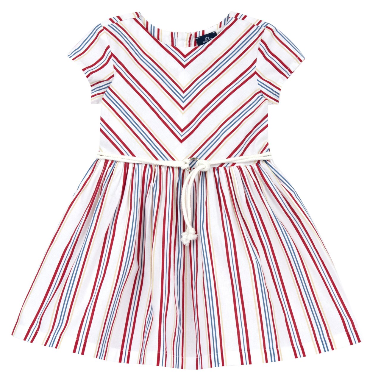 Robe &agrave; manches courtes avec imprim&eacute; ray&eacute; Chicco - 0