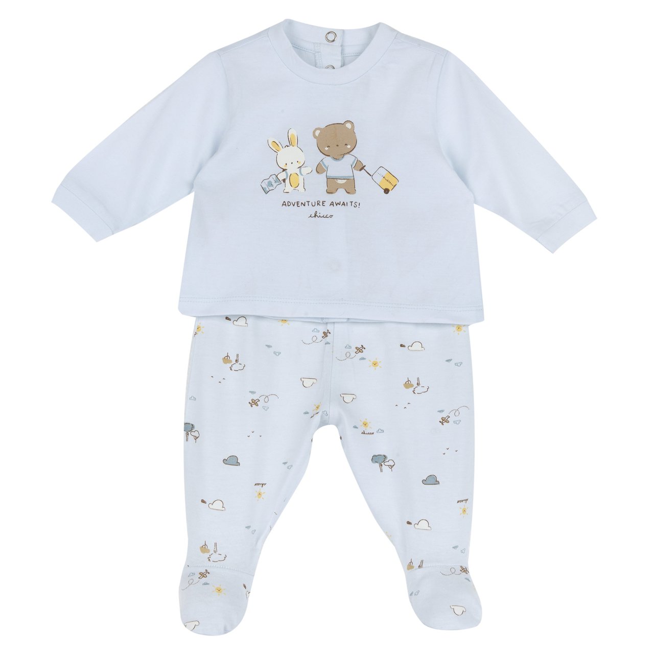 Completo maglia e pantaloni con piedini Chicco - 0