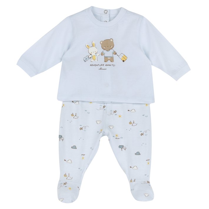 Completo maglia e pantaloni con piedini