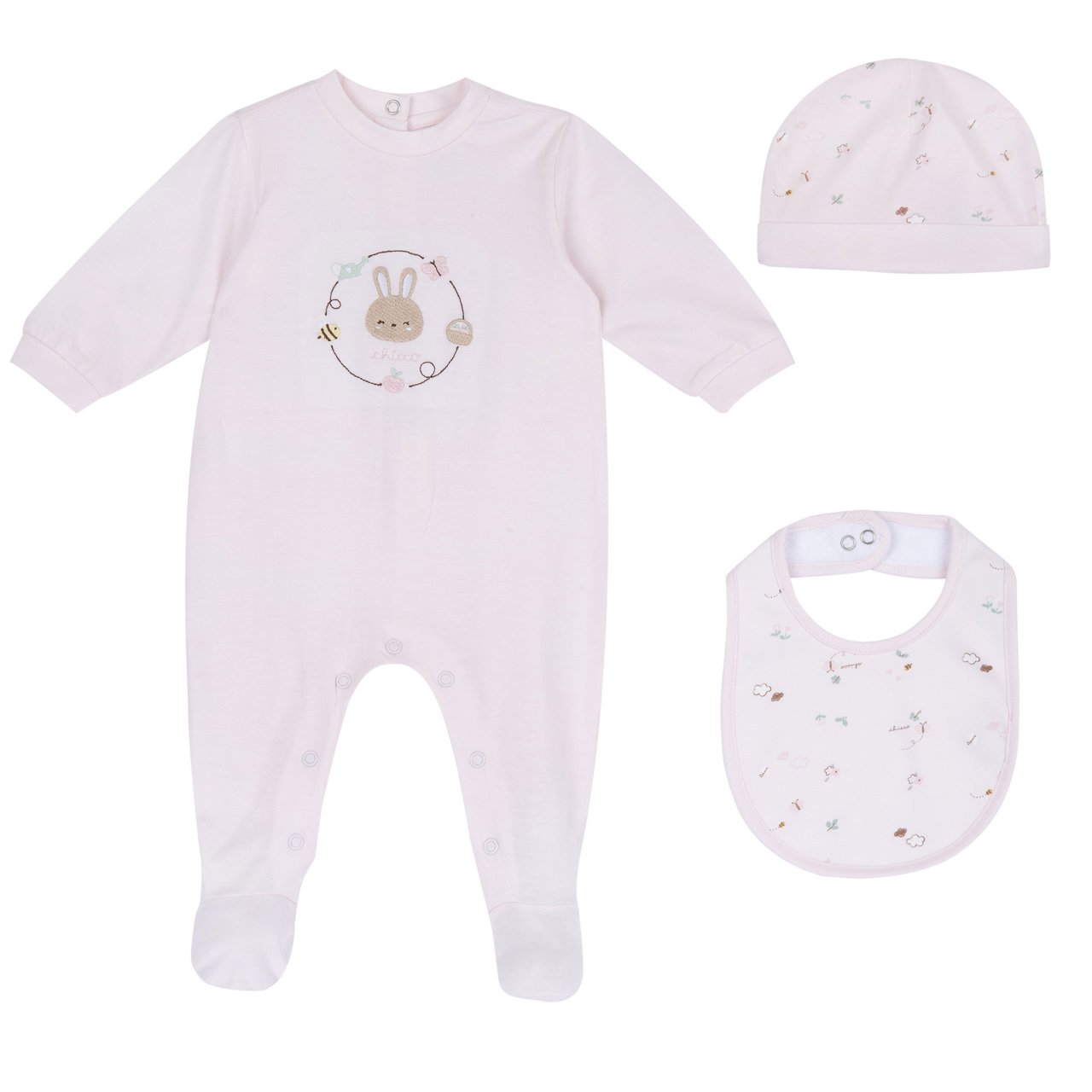 Coffret cadeau comprenant une grenouill&egrave;re, un bonnet et un bavoir Chicco - 0