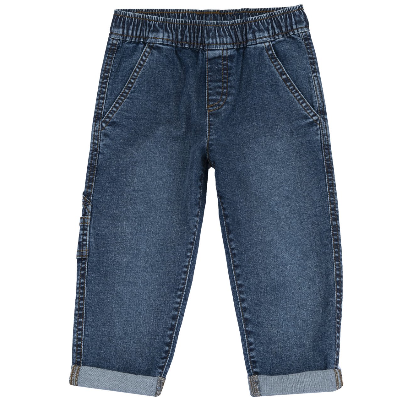 Chicco Pantalone Lungo Bambina In Tessuto Elasticizzato – Effetto Jeans Con Fiocco, Blu, Taglia 3 Anni