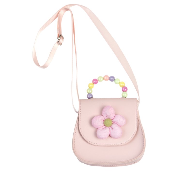 Borsa con applicazione fiore tridimensionale