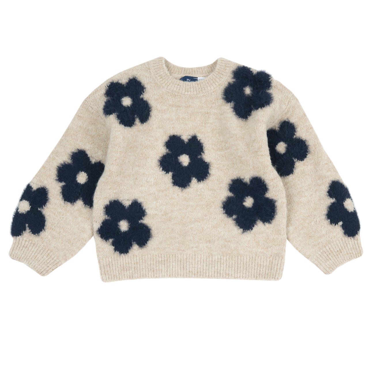 Camisola de Gola Redonda com Flores Chicco - 0