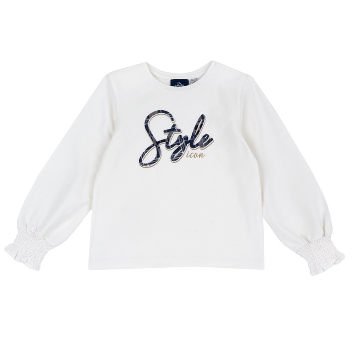 Camisola de Manga Comprida Branca "Style Icon"