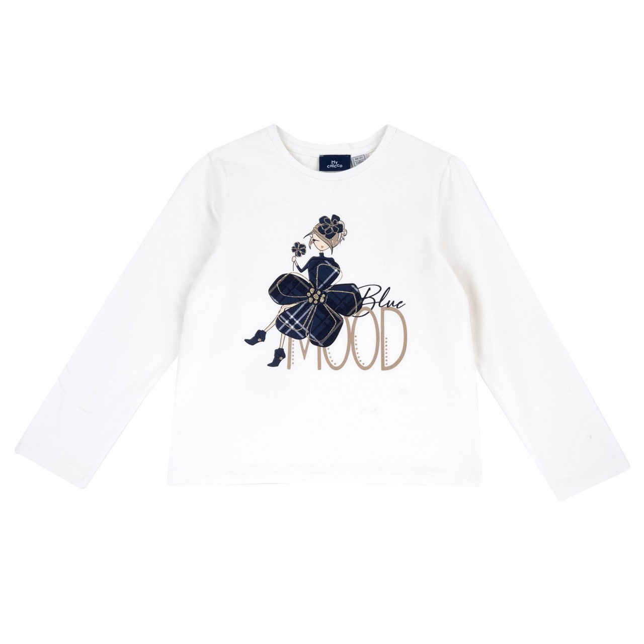 Camisola de Manga Comprida Branca "Blue Mood" Chicco - 0